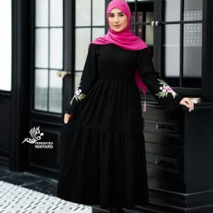 پیراهن مشکی گلین