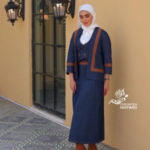 ست سه تکه جین  و چرم